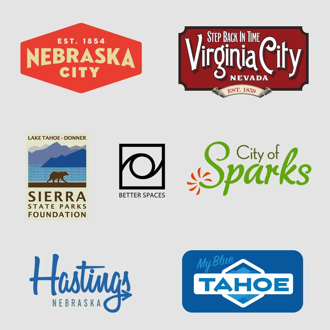 Logos of destination brands on the Joinify platform, including Virginia City, Sierra State Parks Foundation and Nebraska City